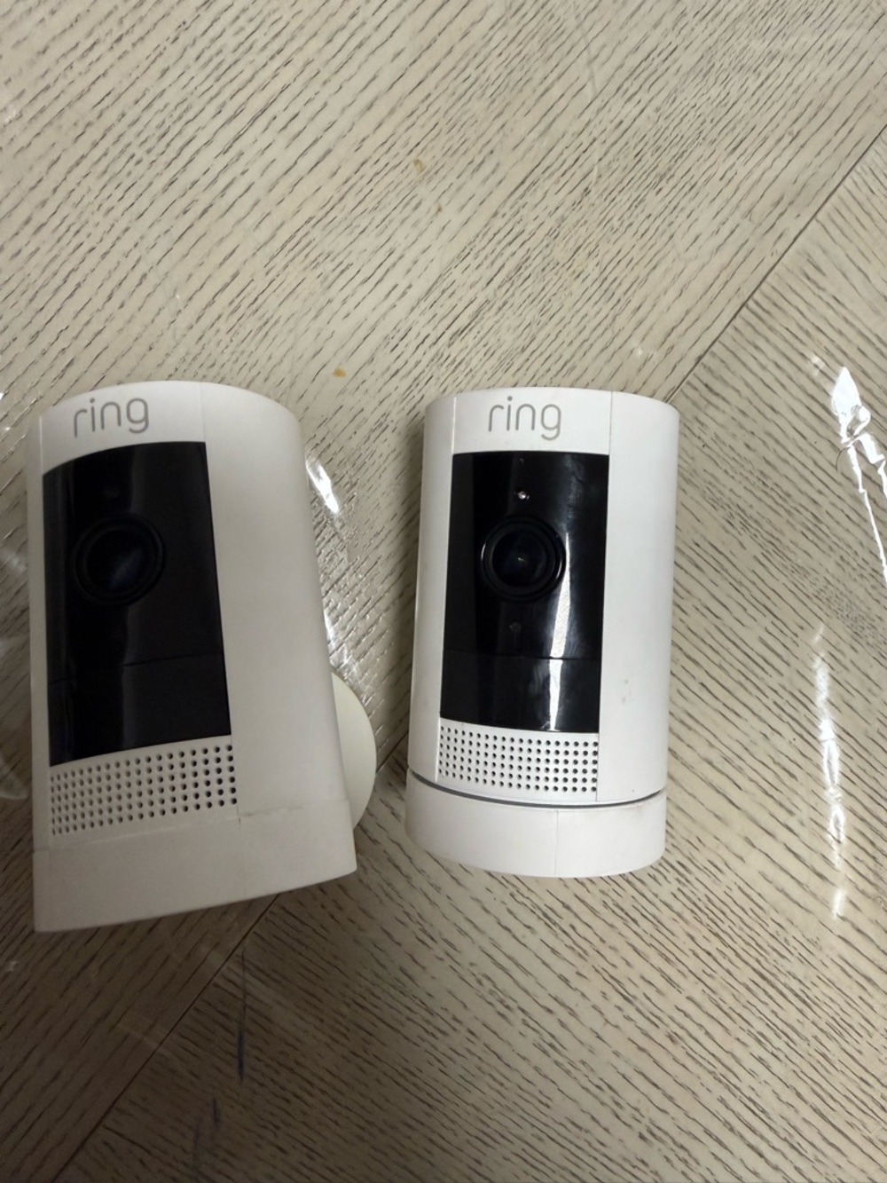 Ring Indoor Security Cameras - White and Black Accents (Pair)